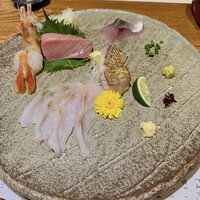 のどぐろ専門 銀座 中俣 - 鮮魚5点盛り