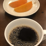 Shin Kaen - ハラミ定食1200円のデザートとコーヒー