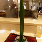 銀座 しのはら - 白芋茎、車海老、雲丹