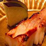 たかおか - 焼き魚。 焼き魚が一番美味しいのは鮨屋。