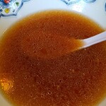 春木屋 - 中華そばのたっぷりの熱々スープ(R5.5.27撮影)