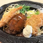 Resutoran Ando Kohi Soruto - A定食に海老、白身魚フライで！