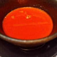 海皇 大阪堂島店 - イチゴソースがかかった杏仁豆腐