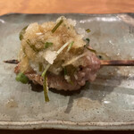 焼鳥 美鶏 - ハラミ(追加) 昆布の刻みと和えた大根おろし？