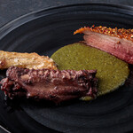 Vient - 河内鴨のデクリネゾン 焦がし万願寺とうがらしのサルサヴェルデ