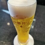 炭火焼肉うしまつ - ビール