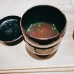 菊鮨 - 赤だしの味噌汁