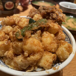 天丼 金子屋 - 天ばら丼味噌椀セット1,300円