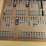 居酒屋焼とり ひで - メニュー表