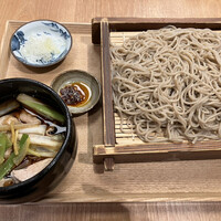 手打ち蕎麦 欅 - 豚しゃぶと京都九条ネギのつけ汁せいろ