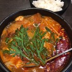 韓国食堂＆韓甘味ハヌリ - サムギョプサル純豆腐　1,058円