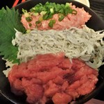 Kamakura Washoku Dainingu Vakansu - 中落ち・ねぎとろ・しらす丼