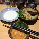 青ヶ島屋 - 赤いか塩辛＆なめろう