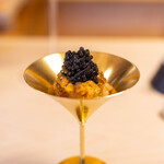 GEJO - 2023.5 宮崎産シロチョウザメの自家製キャヴィア 福井産ムラサキウニ 白海老 卵黄