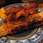 牛太郎 - 焼き物は、かしら＠90円とレバー＠90円につくね（大葉）＠150円