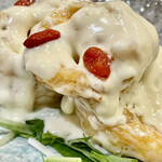 かつぎや - 濃厚なのにさっぱりというマヨネーズの特性を活かした大海老炒め　海老の美味さが堪能できます