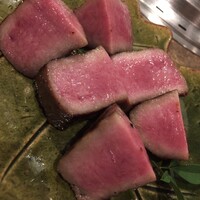焼肉 スタミナ苑 - 分厚い塩麹タン　焼き後
