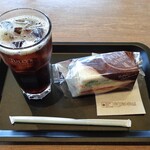 タリーズコーヒー - 料理写真:ハムチーズ＆サラダサンド セット（アイスコーヒー トール）