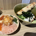 本町製麺所 本店 - いくら温玉天定食
      