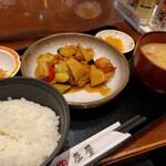 Niyu To Kiyoshouya - 鶏の唐揚げ黒酢あんかけ定食