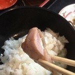 かくれ里の湯 - 御飯と一緒に頂きます