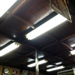 鯉とうなぎのまるます家 - 黒光りした天井