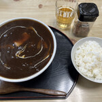 吉野家 - カレー蕎麦900円と小ライス150円