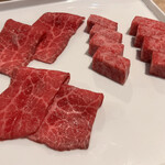 焼肉あきら漸 - 能登牛カメノコ、能登牛サーロイン