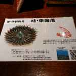 あげづき - お店に入ってメニュー表を見ると、使用している車海老に拘りがありそうなPOPや
