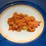 蒼 - 塩谷魚店より青森大岡北芝雲丹と由良紫雲丹の冷製フェデリーニ