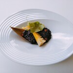 小笠原伯爵邸 - 米料理　筍のソテー　黒米のアロスメロッソ