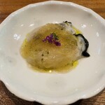 AKAI - 【写真⑥】生牡蠣（江田島市）、オリーブオイルとすだちジュレ掛け