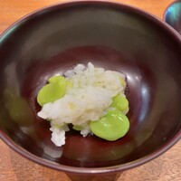 AKAI - 【写真②】空豆（東広島市：ひなた農園）の煮えばな