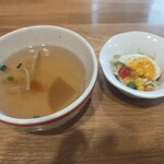 ニランカフェ - セットのスープ＆サラダ