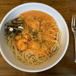 ゆであげスパゲティ パスタ - トマトソース　シーフード