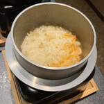 ふじや - 新生姜と桜海老の炊き込みご飯は香りよし