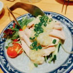 恵比寿餃子 大豊記 - 蒸し鶏葱油ソース