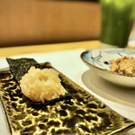 鮓 きずな - 余市あん肝 奈良漬け、三重県伊勢湾一番海苔