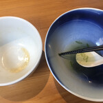 ramen case-K - 昆布水で割スープするよりも前につけ汁が無くなった！