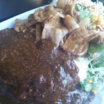 ひやけ - しょうが焼きカレー大盛のカレーのアップ♪