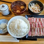 Hyakushokuya - おろしポン酢ステーキ定食 1,265円