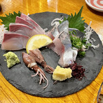 呑者家 末広通り店 - 刺身2点盛り（ほたるいかはサービス）