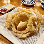 呑者家 - オニオンリング美味しい