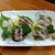 磯っ子 - 料理写真:刺身盛り合わせ（５品）左上からヒラメ・カンパチ・真鯛　左下　タコ・シマアジ