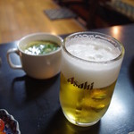 Kuroya - 生ビールとたまごスープ　250円