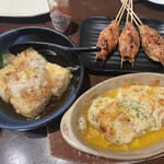 Torino kura - 揚げ出し豆腐　つくね　山芋とエビとチーズ