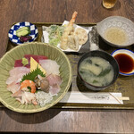 河童土器屋 - 上海鮮丼天ぷら付き