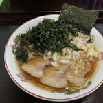 Ramen Kinzou - "チャーシュー麺(並)"に"玉ネギ""地海苔"トッピング