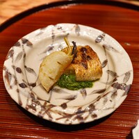 京味 もと井 - のどぐろ、かぶ、ほうれん草のソース