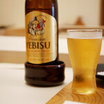 鮨おばな - 日曜の遠足のようにやってきた館林。駅からのんびり歩いてきた喉をビールで潤します！